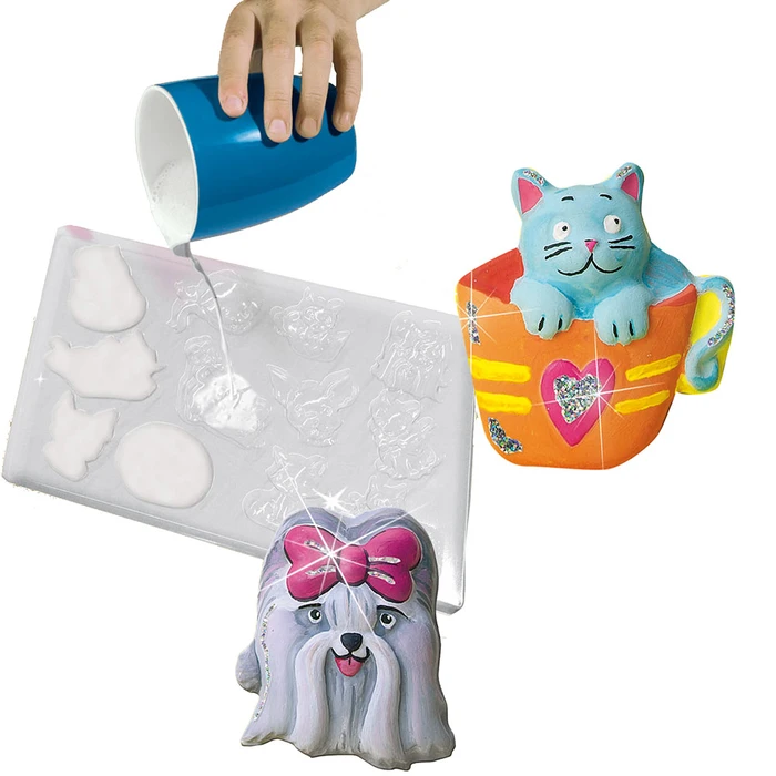 SES Creative Knutselpakket - Katten En Honden Gieten En Verven 2 SES Creative Knutselpakket - Katten En Honden Gieten En Verven - Afbeelding 2