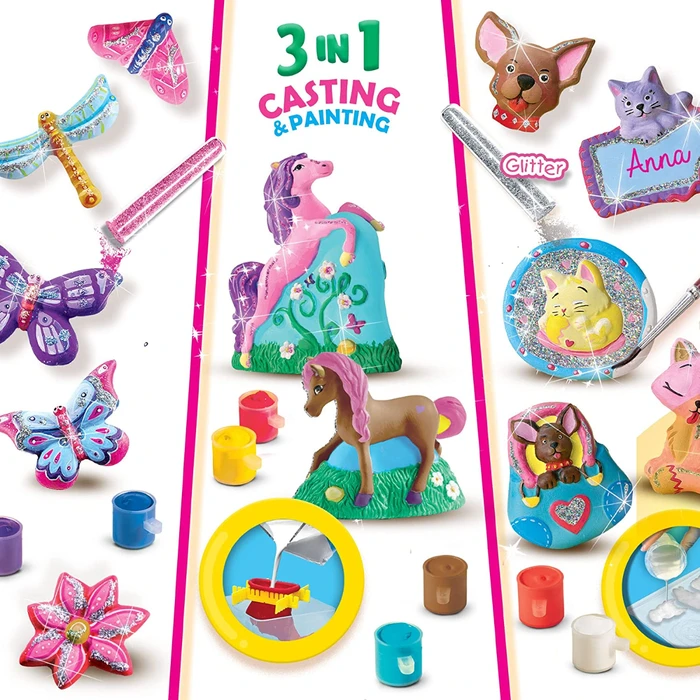 SES Creative Gipsen En Verven - 3-in-1 Figuurtjes 4 SES Creative Gipsen En Verven - 3-in-1 Figuurtjes - Afbeelding 4