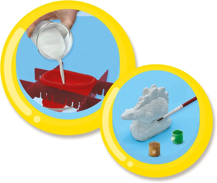 SES Creative Giet & Verf - Dinosaurussen 5 SES Creative Giet & Verf - Dinosaurussen - Afbeelding 5