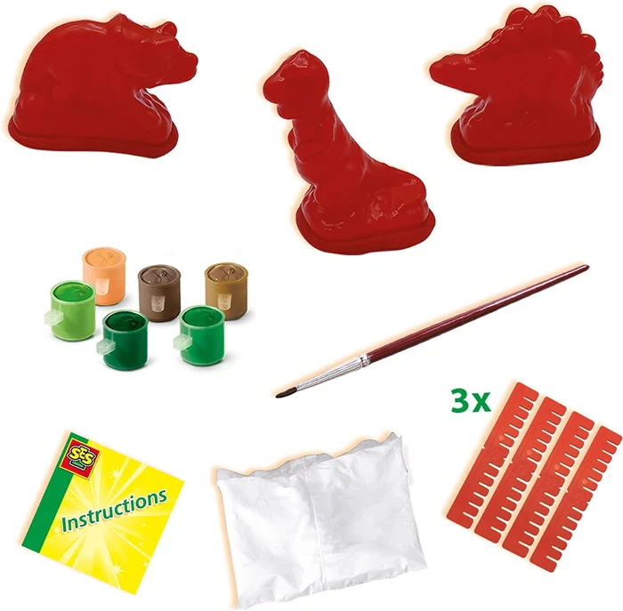 SES Creative Giet & Verf - Dinosaurussen 6 SES Creative Giet & Verf - Dinosaurussen - Afbeelding 6