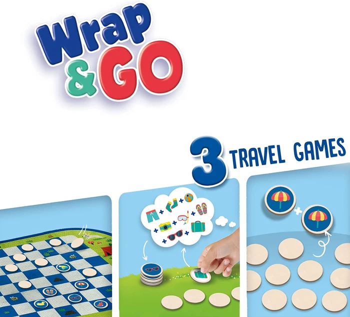 SES Creative Reisspelset - Dammen, Memory, Ik Ga Op Reis 5 SES Creative Reisspelset - Dammen, Memory, Ik Ga Op Reis - Afbeelding 5