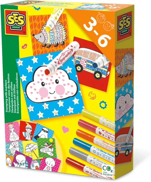SES Creative Knutselpakket - Plezier Met Stempelstiften 1 SES Creative Knutselpakket - Plezier Met Stempelstiften