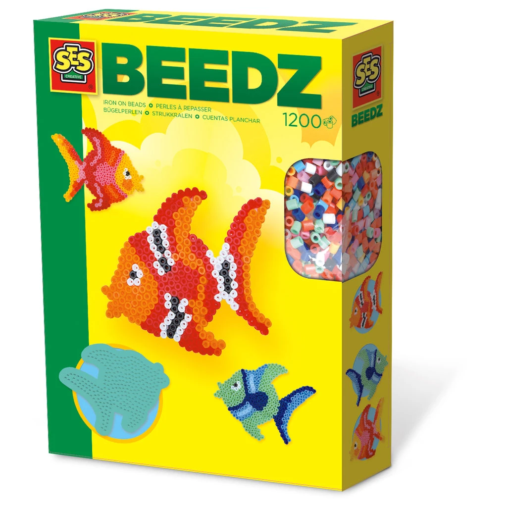 SES Creative Beedz Strijkkralenset Vissen 1200 Stuks 2 SES Creative Beedz Strijkkralenset Vissen 1200 Stuks - Afbeelding 2