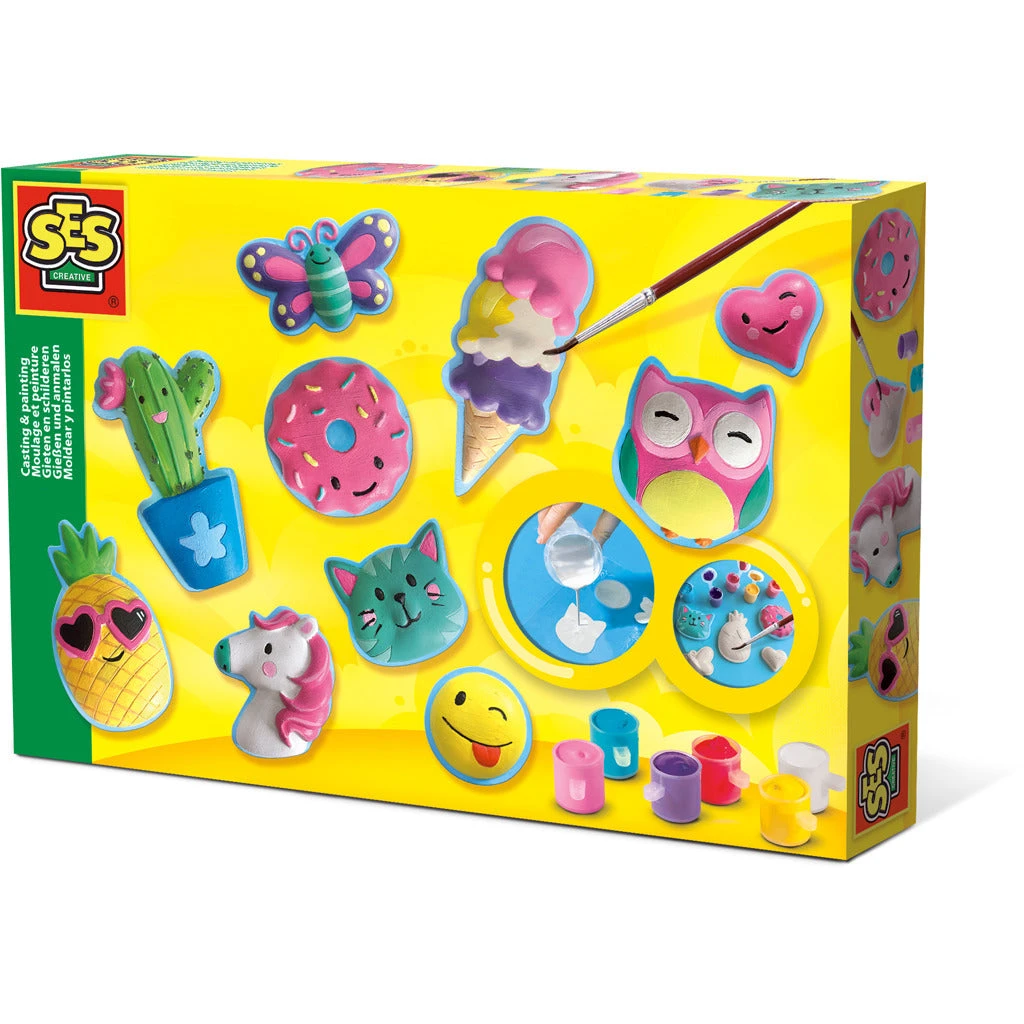 SES Creative Gips Gieten Vrolijke Figuren 3 SES Creative Gips Gieten Vrolijke Figuren - Afbeelding 3