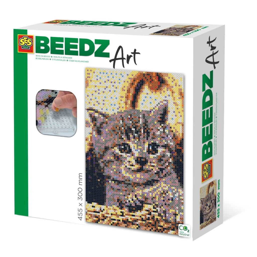 SES Creative Beedz Art Strijkkralen Kitten 45.5x30 Cm 7000 Stuks 3 SES Creative Beedz Art Strijkkralen Kitten 45.5x30 Cm 7000 Stuks - Afbeelding 3