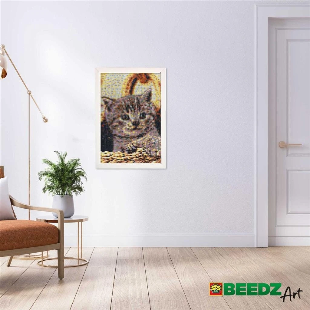 SES Creative Beedz Art Strijkkralen Kitten 45.5x30 Cm 7000 Stuks 4 SES Creative Beedz Art Strijkkralen Kitten 45.5x30 Cm 7000 Stuks - Afbeelding 4