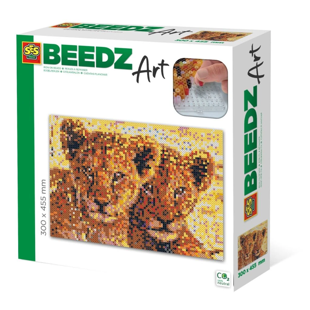 SES Creative Beedz Art Strijkkralen Leeuwenwelpen 30x45.5 Cm 7000 Stuks 3 SES Creative Beedz Art Strijkkralen Leeuwenwelpen 30x45.5 Cm 7000 Stuks - Afbeelding 3