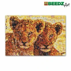 SES Creative Beedz Art Strijkkralen Leeuwenwelpen 30x45.5 Cm 7000 Stuks