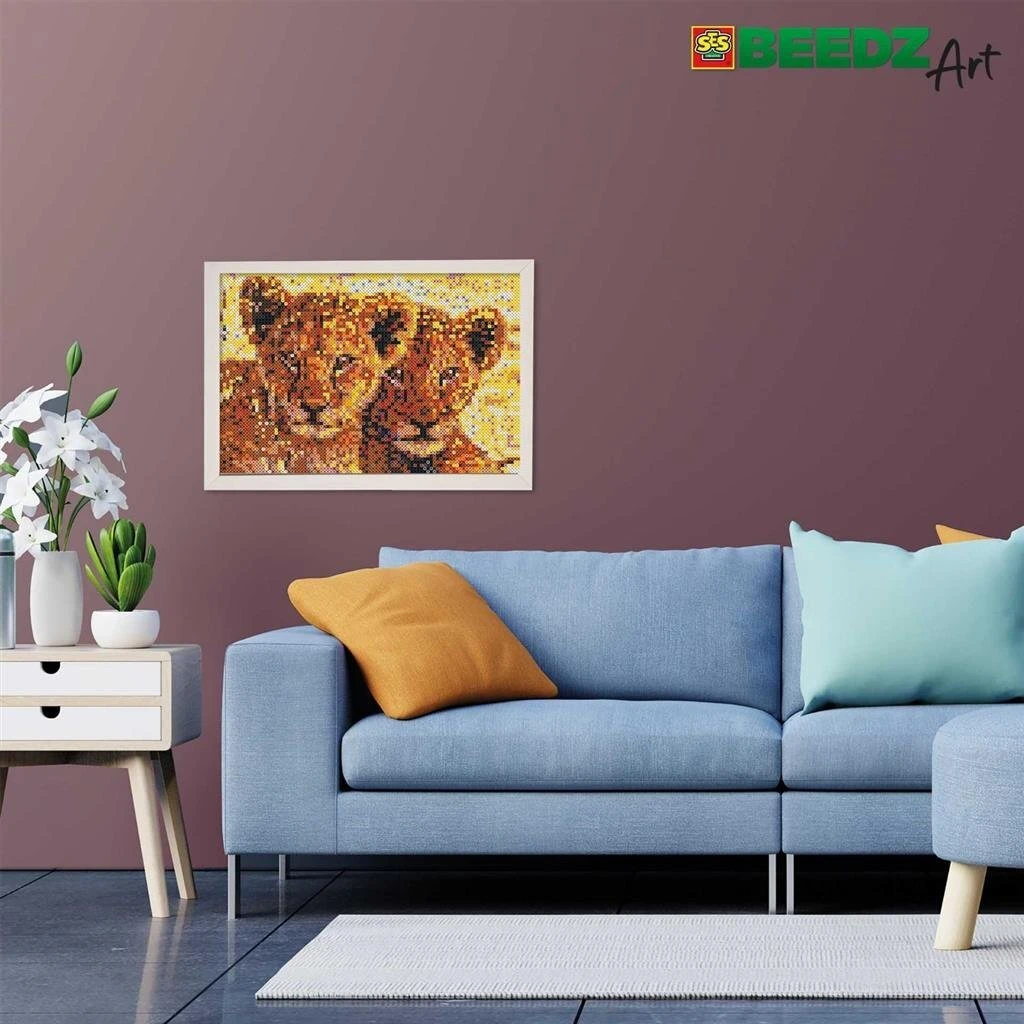 SES Creative Beedz Art Strijkkralen Leeuwenwelpen 30x45.5 Cm 7000 Stuks 4 SES Creative Beedz Art Strijkkralen Leeuwenwelpen 30x45.5 Cm 7000 Stuks - Afbeelding 4
