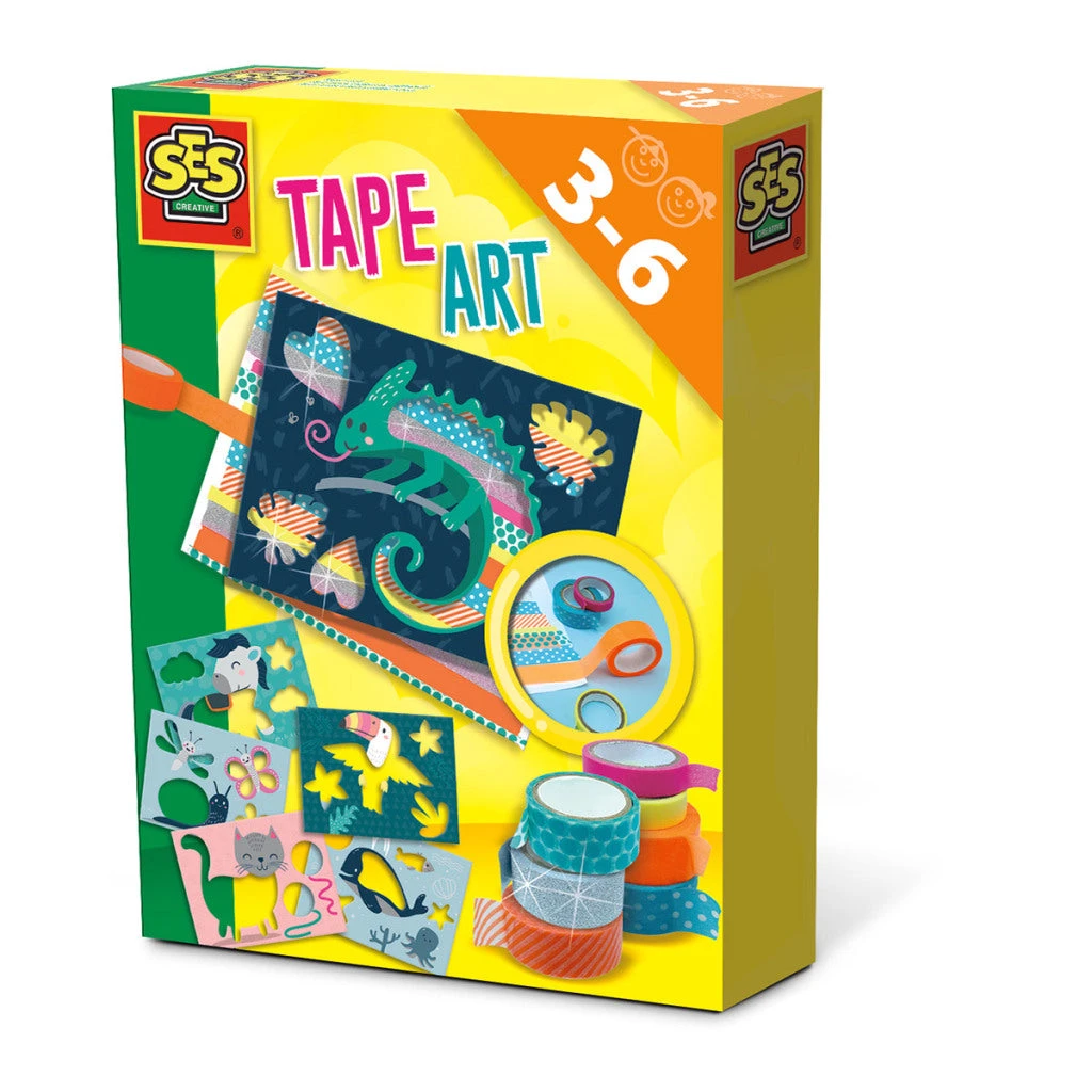 SES Creative Tape Art Dieren 2 SES Creative Tape Art Dieren - Afbeelding 2