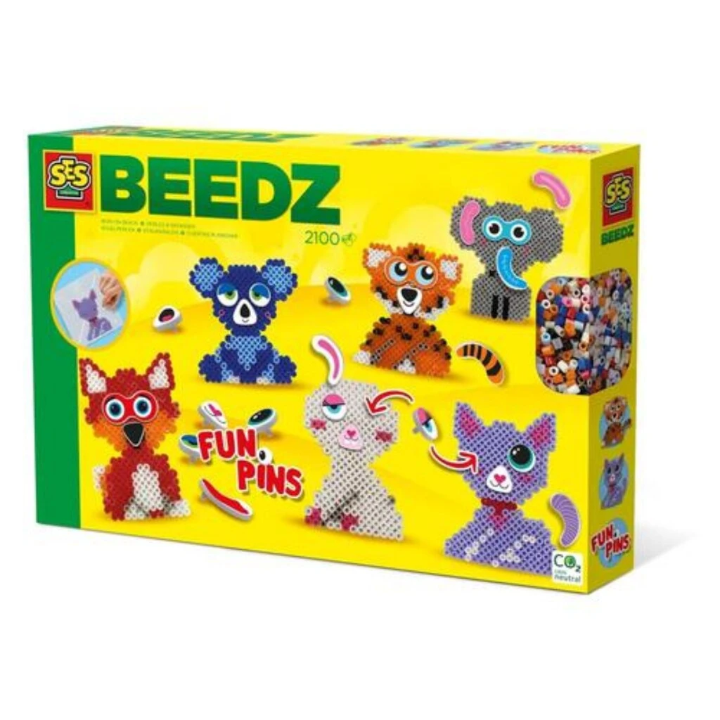 SES Creative Beedz Strijkkralen FunPins Dieren 2100 Stuks 1 SES Creative Beedz Strijkkralen FunPins Dieren 2100 Stuks