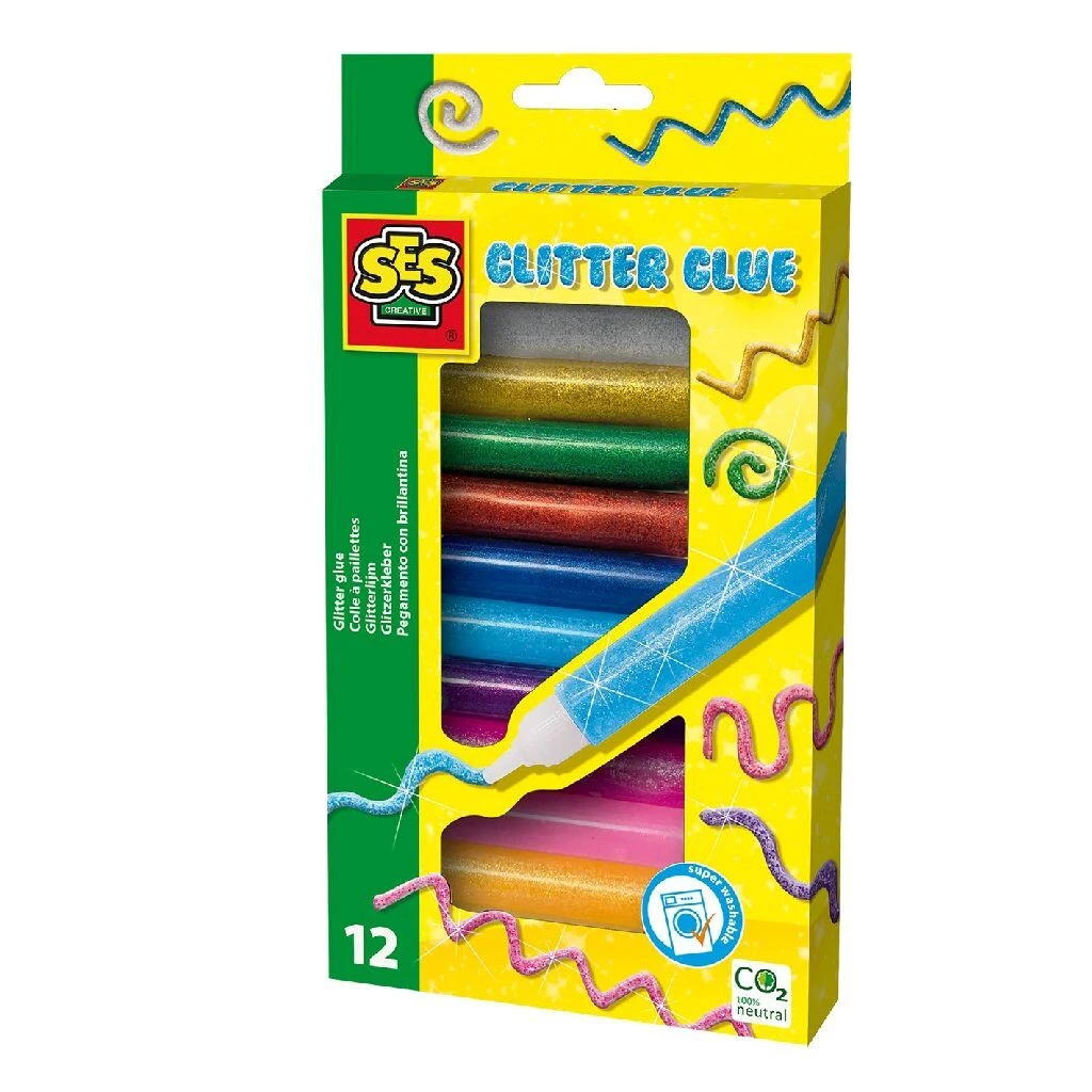 SES Creative Glitterlijm 12 Stuks 1 SES Creative Glitterlijm 12 Stuks
