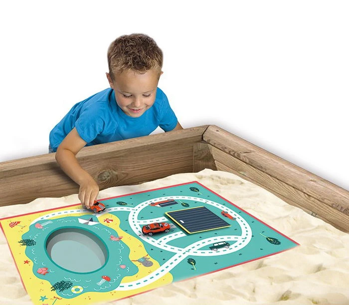 SES Creative Speelmat Voor De Zandbak - Weg En Water 1 SES Creative Speelmat Voor De Zandbak - Weg En Water