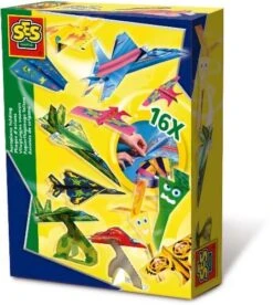 SES Creative Origami - Papieren Vliegtuigjes - 16 Stk