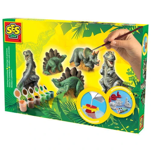 SES Creative Giet & Verf - Dinosaurussen 2 SES Creative Giet & Verf - Dinosaurussen - Afbeelding 2