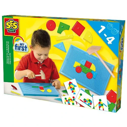 SES Creative My First - Hamer En Spijker (blauw) 2 SES Creative My First - Hamer En Spijker (blauw) - Afbeelding 2