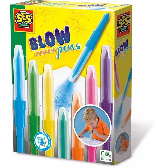 SES Creative Blow Airbrush Pens - 7 St. 1 SES Creative Blow Airbrush Pens - 7 St.