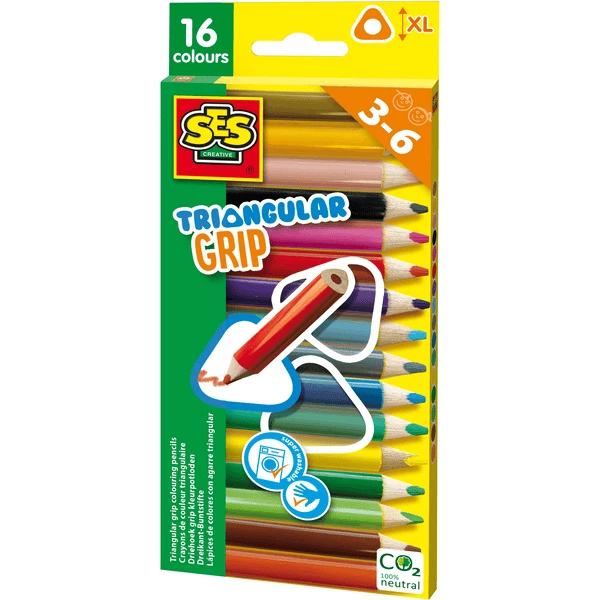 SES Creative SES Creativ E® Driehoekige Krijtjes 16 Stuks 3 SES Creative SES Creativ E® Driehoekige Krijtjes 16 Stuks - Afbeelding 3