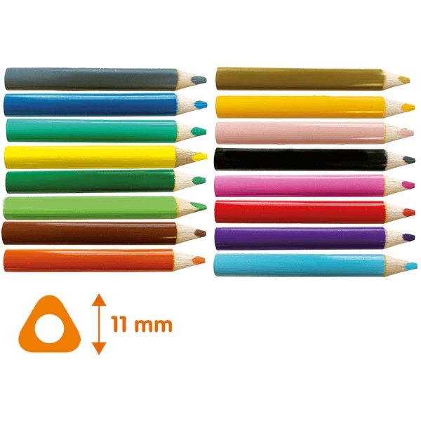 SES Creative SES Creativ E® Driehoekige Krijtjes 16 Stuks 4 SES Creative SES Creativ E® Driehoekige Krijtjes 16 Stuks - Afbeelding 4