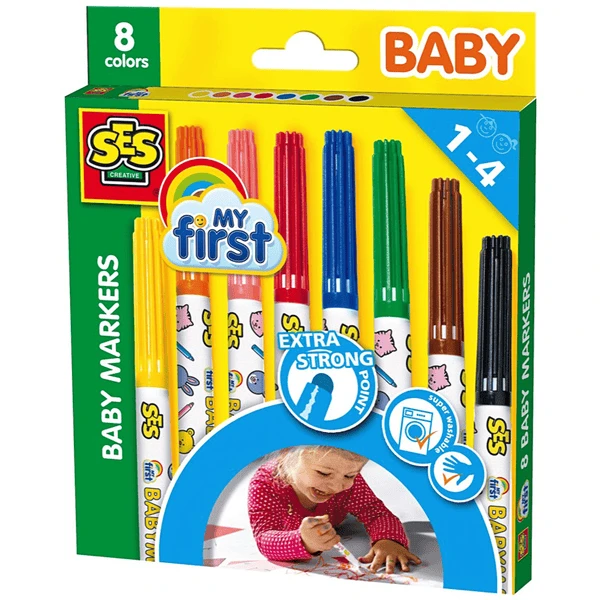 SES Creative My First Baby Markers, 8 Kleuren 4 SES Creative My First Baby Markers, 8 Kleuren - Afbeelding 4