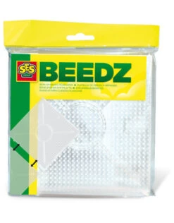 SES Creative Beedz 00787 Koppelbordjes Transparant Vierkant (2 Stuks)