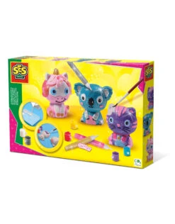 SES Creative Gieten En Schilderen - Glitter Dieren