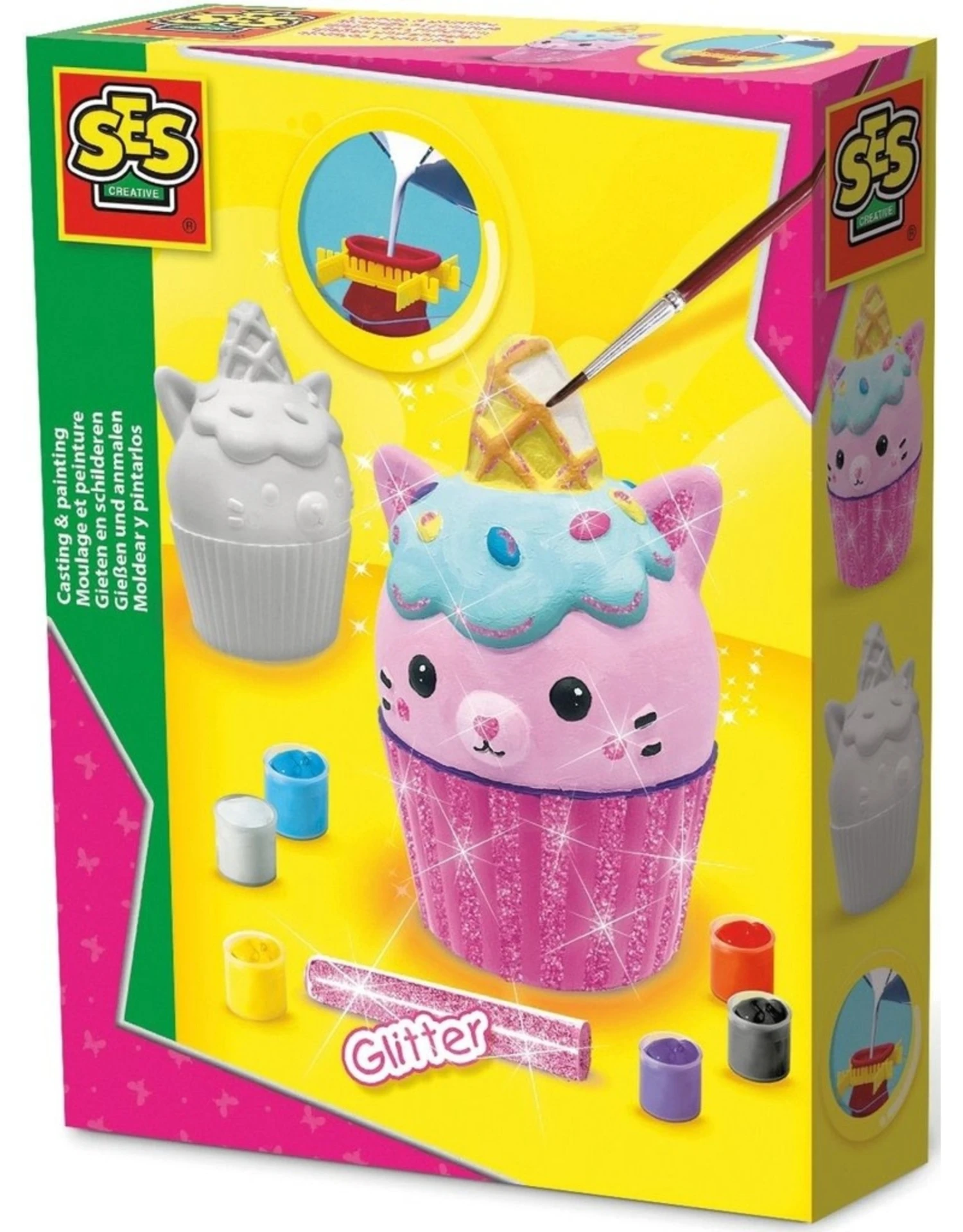 SES Creative Gips Gieten En Schilderen Cupcake Kat 1 SES Creative Gips Gieten En Schilderen Cupcake Kat