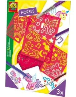 SES Creative Sjablonenset Paarden