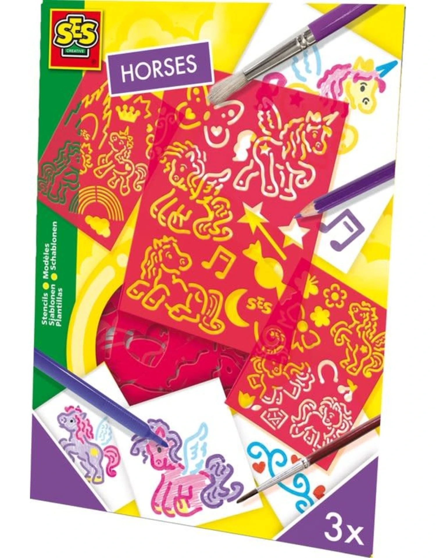 SES Creative Sjablonenset Paarden 1 SES Creative Sjablonenset Paarden