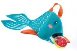 SES Creative Badspeelgoed Snackvis Textiel/foam Lichtblauw 4-delig