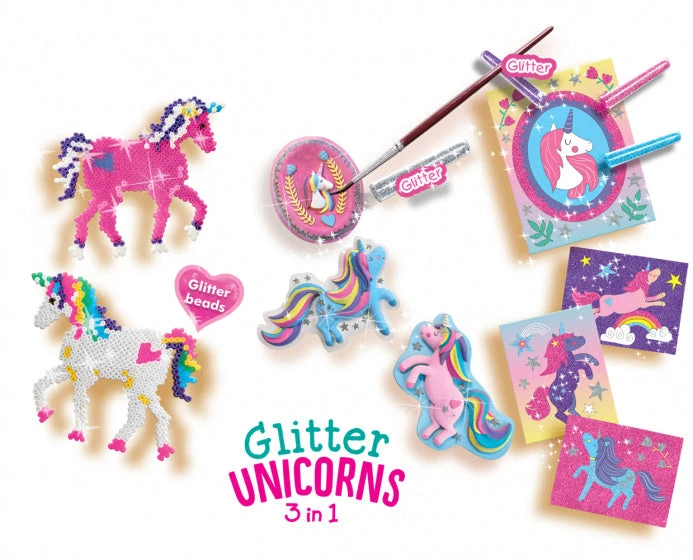 SES Creative 3in1 Eenhoorn Glitter Set 2 SES Creative 3in1 Eenhoorn Glitter Set - Afbeelding 2
