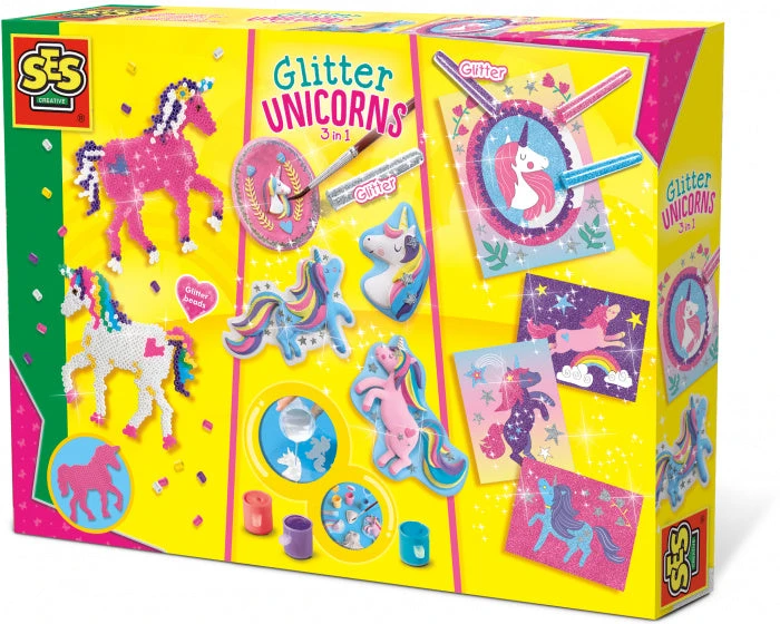 SES Creative 3in1 Eenhoorn Glitter Set 3 SES Creative 3in1 Eenhoorn Glitter Set - Afbeelding 3
