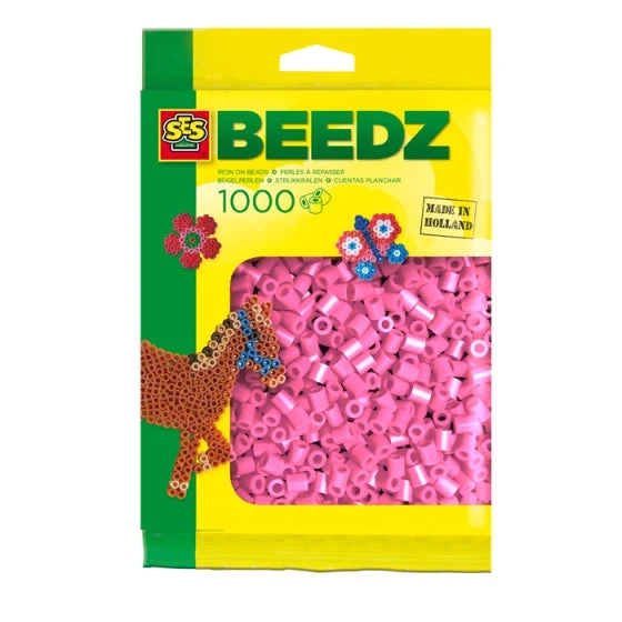 SES Creative Beedz Strijkkralen Roze 1000 Stuks 1 SES Creative Beedz Strijkkralen Roze 1000 Stuks