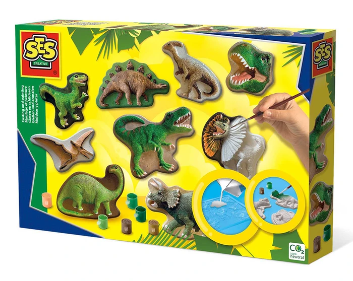 SES Creative Gipsen En Verven - Dino's 9 St 1 SES Creative Gipsen En Verven - Dino's 9 St